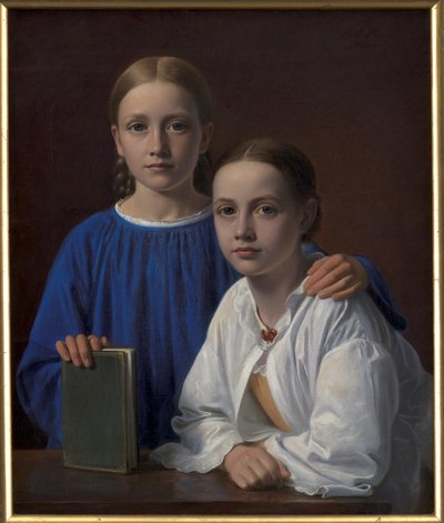 Meta Magdalene Hammerich a umělcova dcera Kristiane Konstantin Hansen od Constantin Hansen