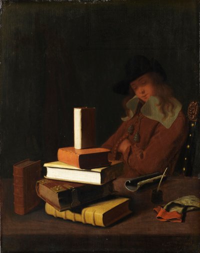 Spící student, 1663 od Constantin Verhout or Voorhout