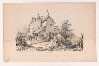 Modlící se postavy v krajině Krajina (název série) od Constantinus Cornelis Huysmans