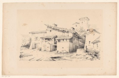 Domy a věž Krajina (název série) od Constantinus Cornelis Huysmans