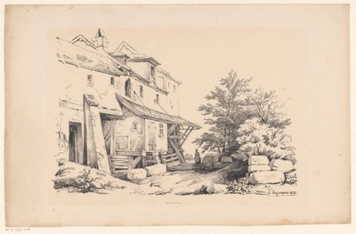 Domy ve skalnaté krajině Krajina (název série) od Constantinus Cornelis Huysmans