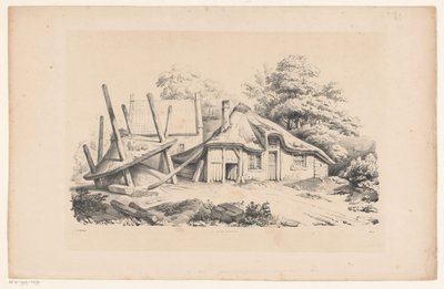 Zchátralá farma Krajina (název série) od Constantinus Cornelis Huysmans