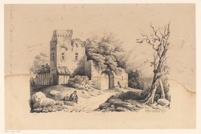 Turista v ruinách Krajina (název série) od Constantinus Cornelis Huysmans