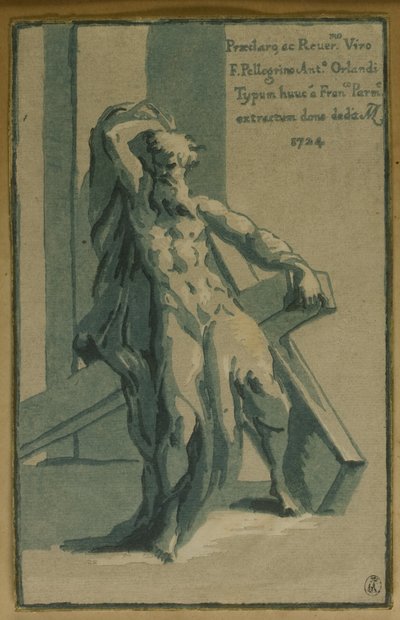 Svatý Ondřej sedící na kříži od Conte Antonio Maria Zanetti the Elder