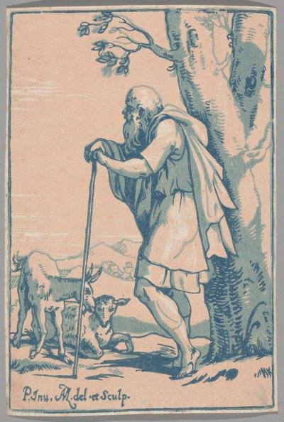 Starý pastýř od Conte Antonio Maria Zanetti the Elder