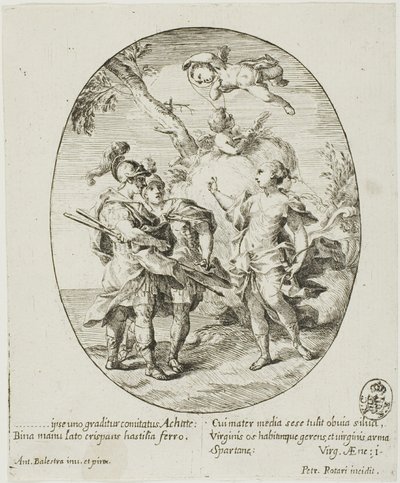 Aeneas, Venuše a Achates od Conte Pietro Antonio Rotari
