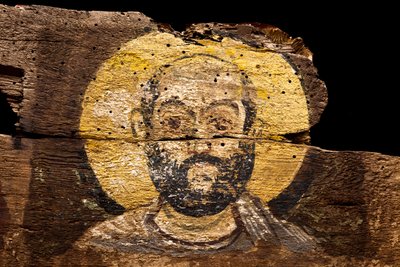 Portrét koptského mnicha / Klášter Baouît (Egypt) (terakota) od Coptic Coptic