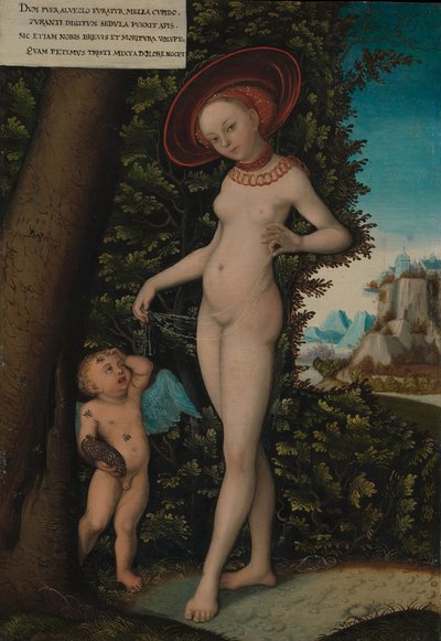 Venuše s Cupidem, zlodějem medu, ca. 1580-1620. od Copy after Lucas Cranach the Elder