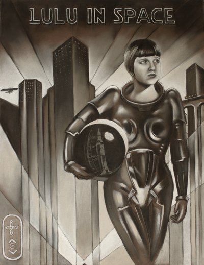Město ve stylu art deco – Astronaut od Corné Akkers