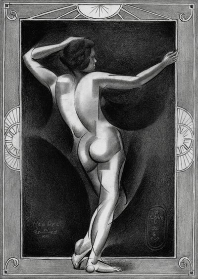 Akt ve stylu art deco od Corné Akkers