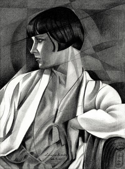 Profil ženy ve stylu art deco od Corné Akkers