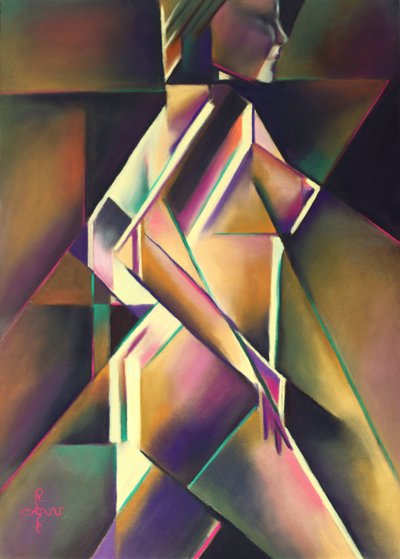 Geometrická žena v pohybu od Corné Akkers