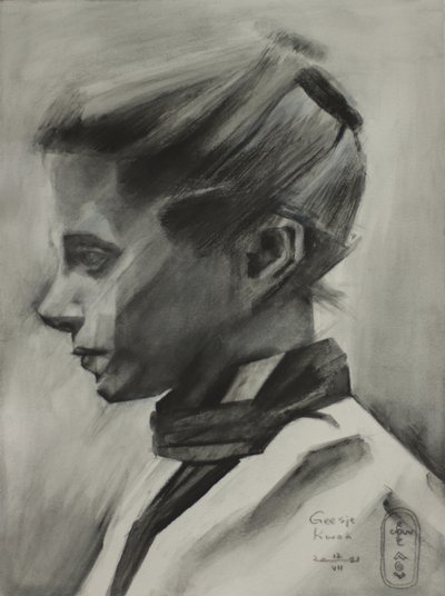 Profil introspektivního mladého člověka od Corné Akkers
