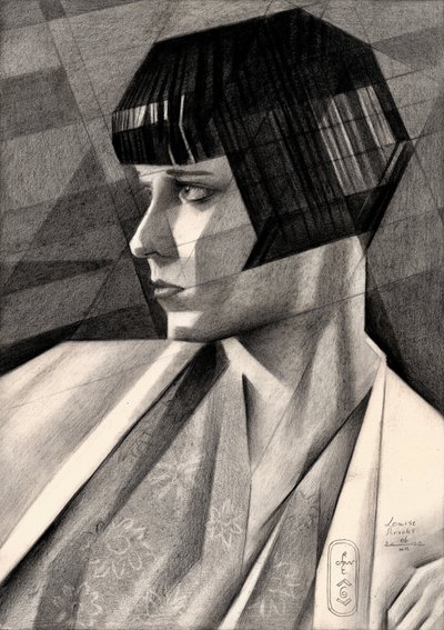 Zamyšlený portrét ve stylu art deco od Corné Akkers