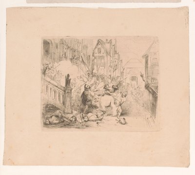 Frans Hercules van Anjou vyhoštěn z Antverp od Corneille Seghers