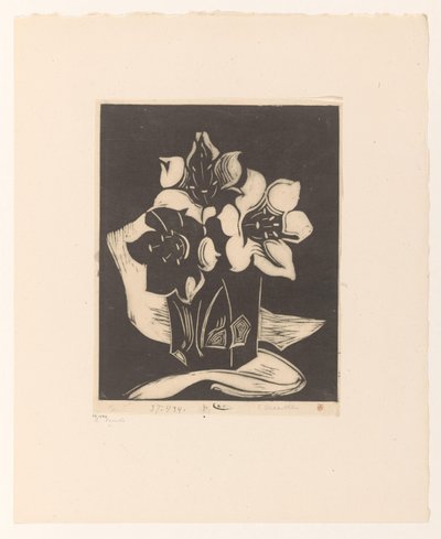 Váza s květinami od Cornelia Vreede (signed by artist)