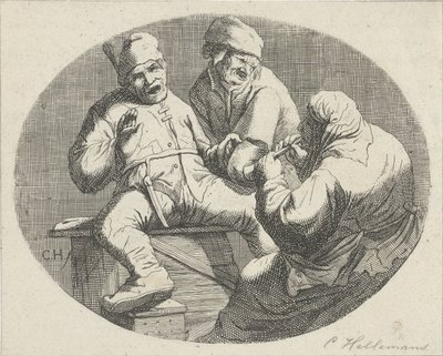 Veselá farmářská skupina od Cornelis A. Hellemans