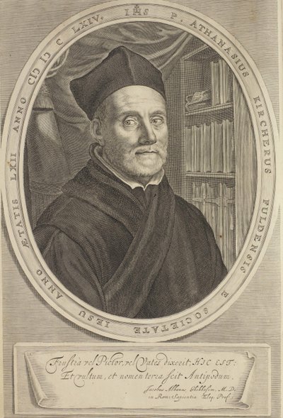 Portrét Athanasius Kircher 1602-1680, 1664 od Cornelis Abrahamsz. Bloemaert II
