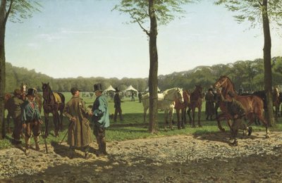 Koňská pouť na Maliebaanu v Haagu od Cornelis Albertus Johannes Schermer
