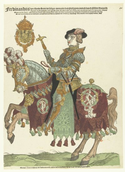 Portrét Ferdinanda I. Rakouského na koni od Cornelis Anthonisz. (manner of)