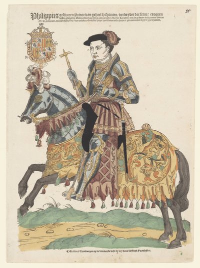 Portrét Filipa II na koni od Cornelis Anthonisz. (manner of)