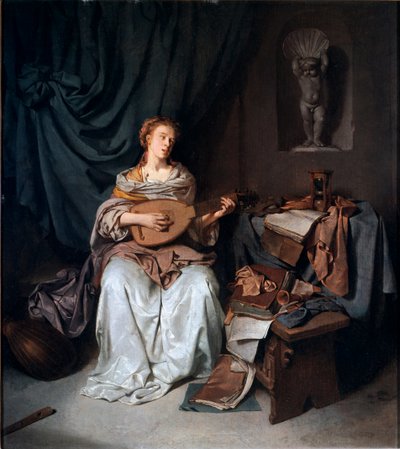 Obraz kytaristy od Cornelis Bega od Cornelis Pietersz Bega