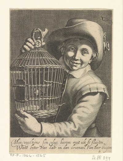 Chlapec s ptačí klecí od Cornelis Bloemaert (II)