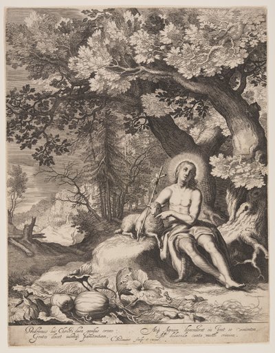 Svatý Jan Křtitel v krajině od Cornelis Bloemaert