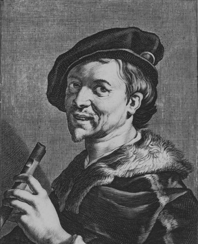 Muž s flétnou, 1625. od Cornelis Bloemaert