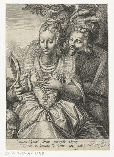 Pohled Pět smyslů (název série) od Cornelis Boel