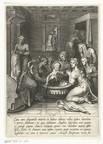 Thomas jí papír s Ave Marií Život svatého Tomáše Akvinského (název série) od Cornelis Boel