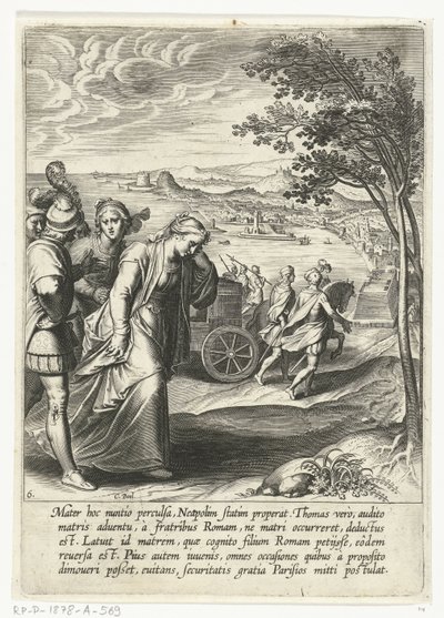 Thomasova matka ho hledá v Neapoli Život svatého Tomáše Akvinského (název série) od Cornelis Boel