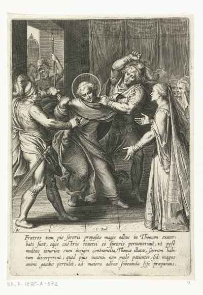 Thomas je zajat Život svatého Tomáše Akvinského (název série) od Cornelis Boel
