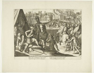 Verovering of Rome, 1527, nr. 2 Scény uit het leven van Karel V (název seriálu) Život císaře Karla V. ve velmi krásných hlubotiskách, vyrytých do návrhů slavného A. Tempeste, dvěma z nejšikovnějších mistrů J. de Gein & C. Boel. Na od Cornelis Boel