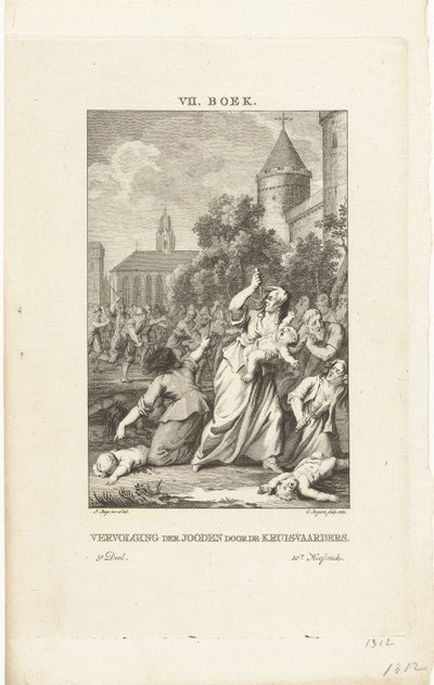 Pronásledování Židů křižáky, 1784 od Cornelis Bogerts