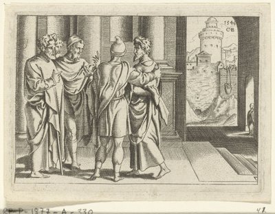 Barnabáš přivádí Pavla k apoštolům The Life of Paul (název série) od Cornelis Bos