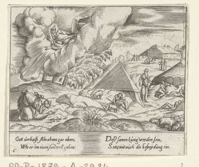 Bůh slibuje Abrahamovi syna The Life of Abraham (název série) od Cornelis Bos
