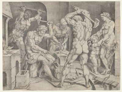 The Forge of Vulcan, 1546. od Cornelis Bos