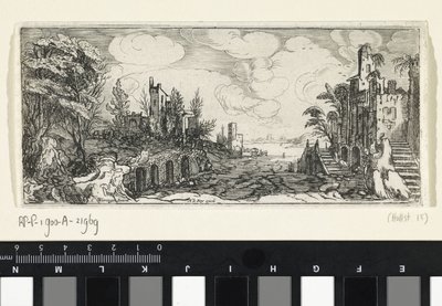 Kopcovitá krajina s výhledem na řeku Krajiny (název série) od Cornelis Claesz van Wieringen (possibly)