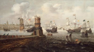 Zajetí Damietty, 5. křížová výprava, 1219 / Gem., V. Wieringen od Cornelis Claesz  van Wieringen