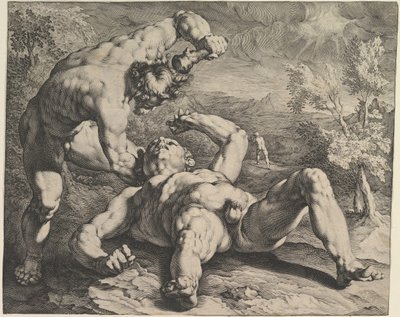 Kain zabil Abela, ca. 1591 od Cornelis Cornelisz van Haarlem