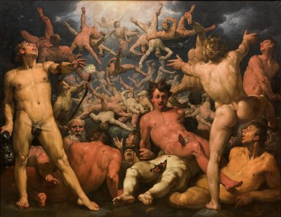 Pád Titánů (The Titanomachia), 1588-90 od Cornelis Cornelisz van Haarlem