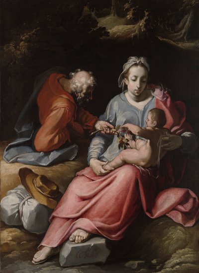 Svatá rodina od Cornelis Cornelisz. van Haarlem