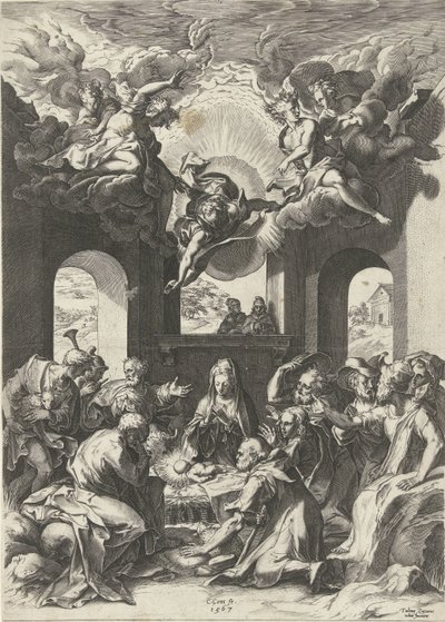 Klanění pastýřů od Cornelis Cort