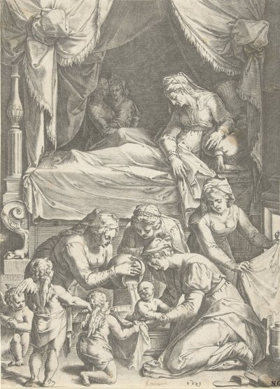 Narození Panny od Cornelis Cort