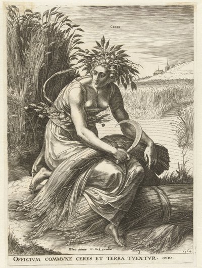 Ceres Bohyně a nymfy (název série) od Cornelis Cort