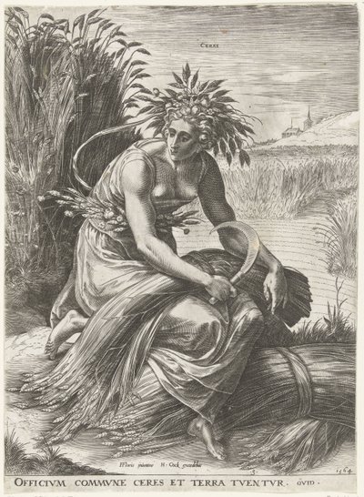 Ceres Bohyně a nymfy (název série) od Cornelis Cort