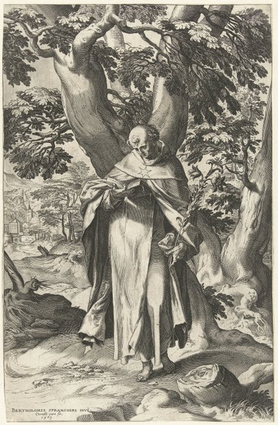 Svatý Dominik čte knihu od Cornelis Cort