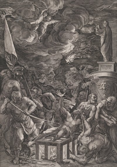Umučení svatého Vavřince, 1571. od Cornelis Cort