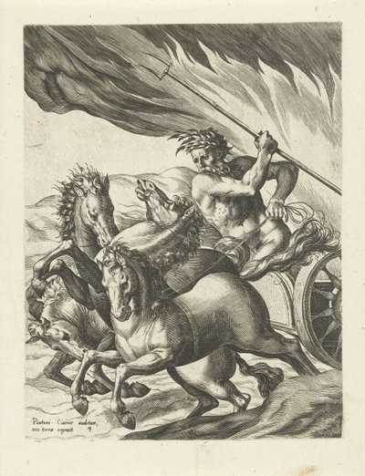Pluto nechává Proserpinu v podsvětí Historie Pluta a Proserpiny (název série) od Cornelis Cort